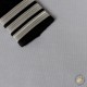 Chemise pilote - marin blanche opaque manches courtes, cintrée, avec épaulettes et poche stylo, coton