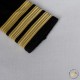 Chemise pilote - marin blanche tissu motif chevrons manches courtes, cintrée, avec épaulettes et poche stylo, coton