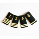 Epaulettes galonnées broderie Ancre pour les uniformes de la Marine Marchande