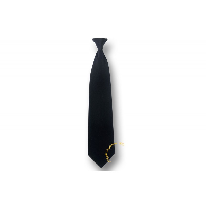 Cravate de sécurité à clip, anti étranglement, noire