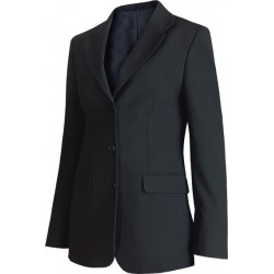 Veste femme Noire esprit tailleur, 3 boutons, bas rond