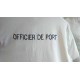 Polo blanc brodé Officier de Port