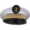 Casquette d'uniforme blanche Marine Marchande et Marine Nationale