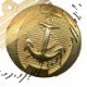8 Boutons Ancre Marine dorés pour manches de veste d'uniforme