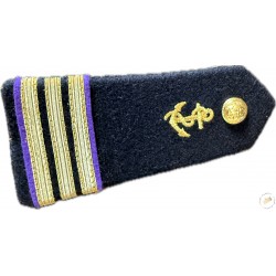 Pattes d'épaule Mécanicien Marine Marchande - Parement violet